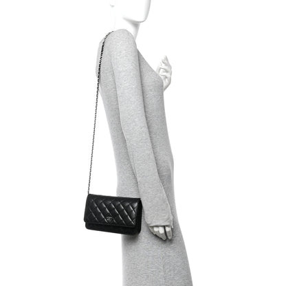 Chanel Caviar Quilted Wallet on Chain WOC Black 2 of 12
