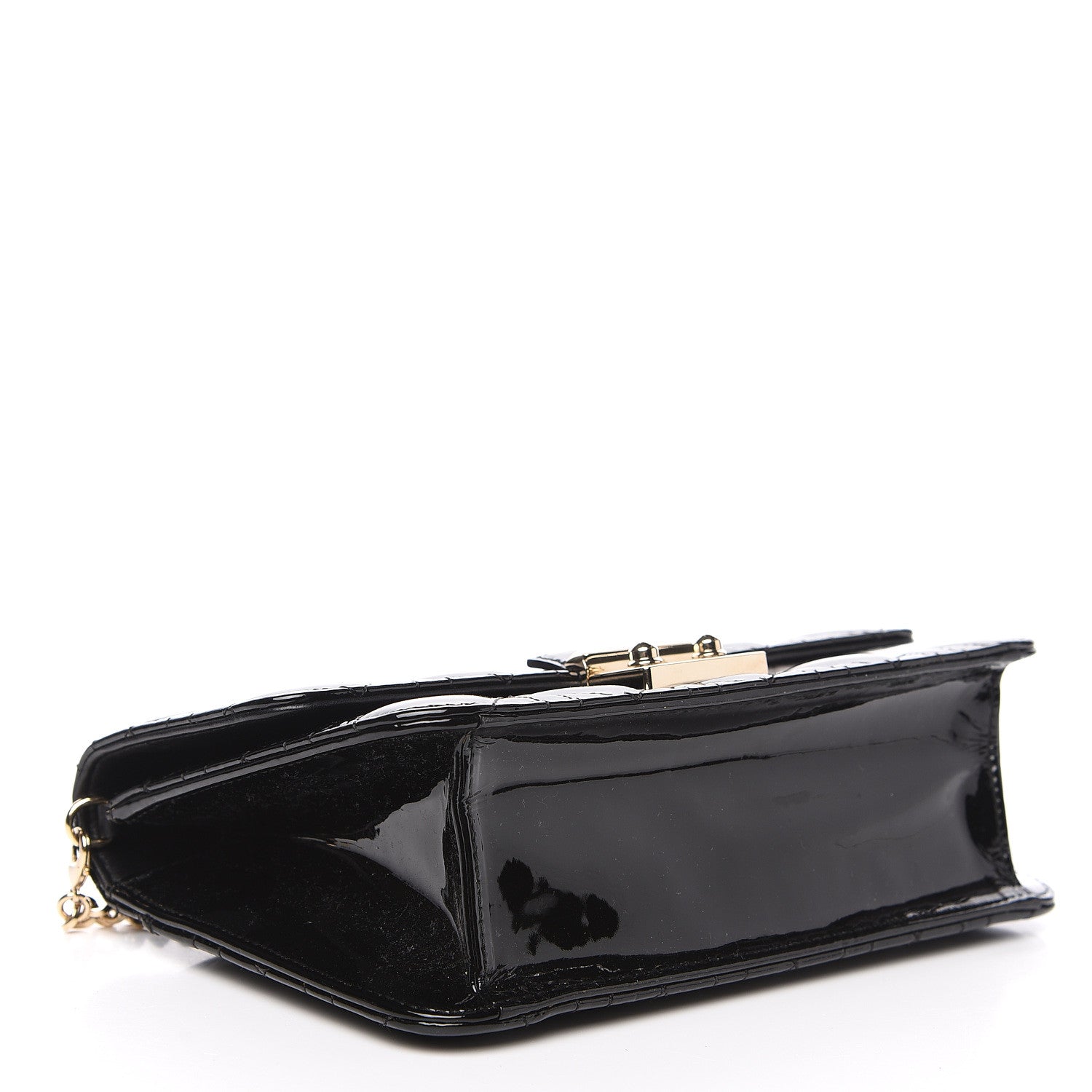 Christian Dior Patent Cannage Miss Dior Promenade Pouch Black 3 of 10