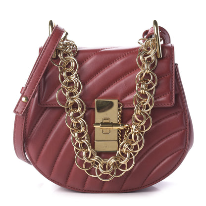 Chloe Calfskin Quilted Mini Drew Bijou Shoulder Bag Dahlia Red 1 of 10