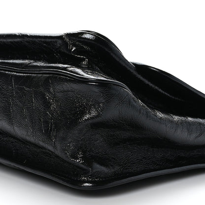 Saint Laurent Crinkled Calfskin Matelasse Monogram Large Niki Chain Satchel Black 9 of 9