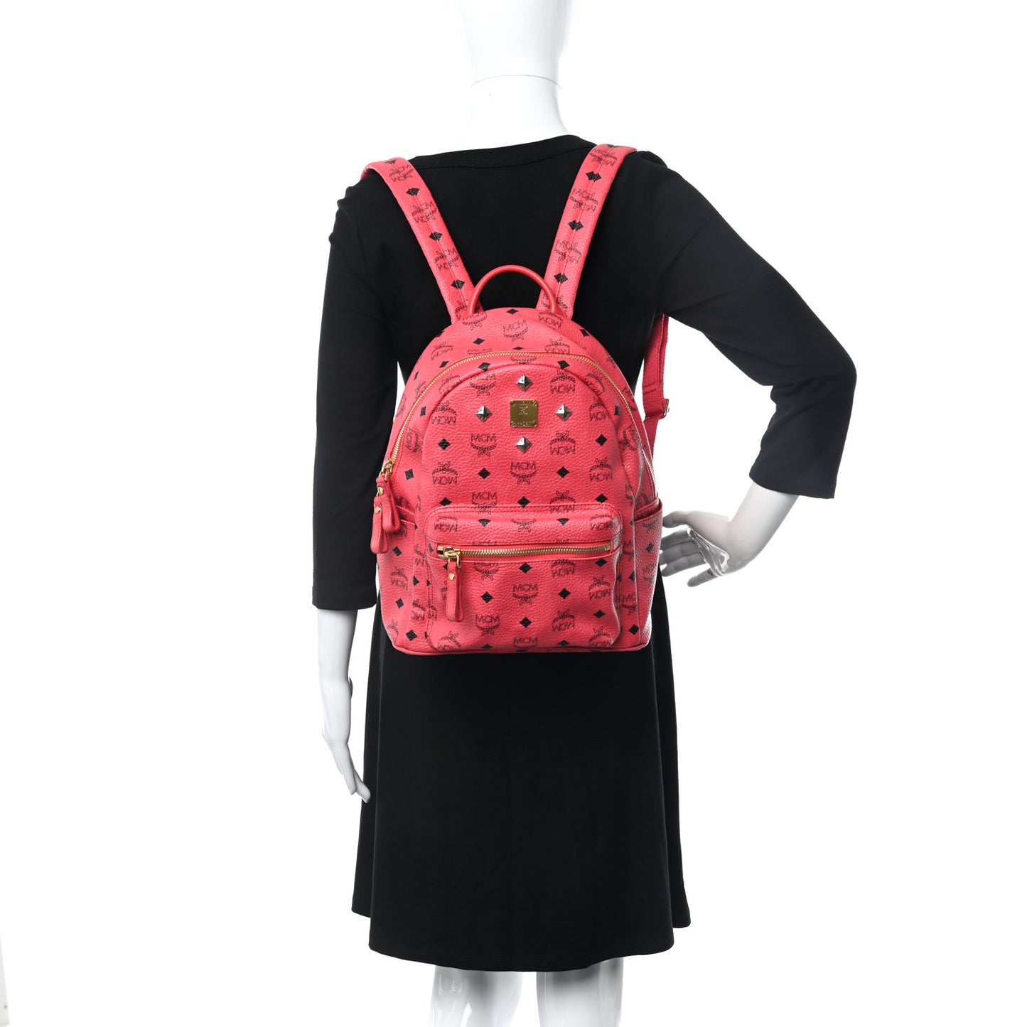 Visetos Studded Small Stark Backpack Red
