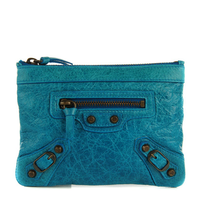 Balenciaga Chevre Classic Hardware M Porte-Monnaie Coin Purse Turquoise 1 of 9