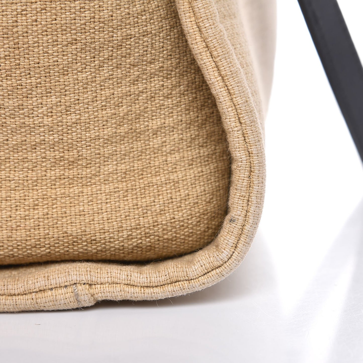 Canvas Small Deauville Tote Beige Black