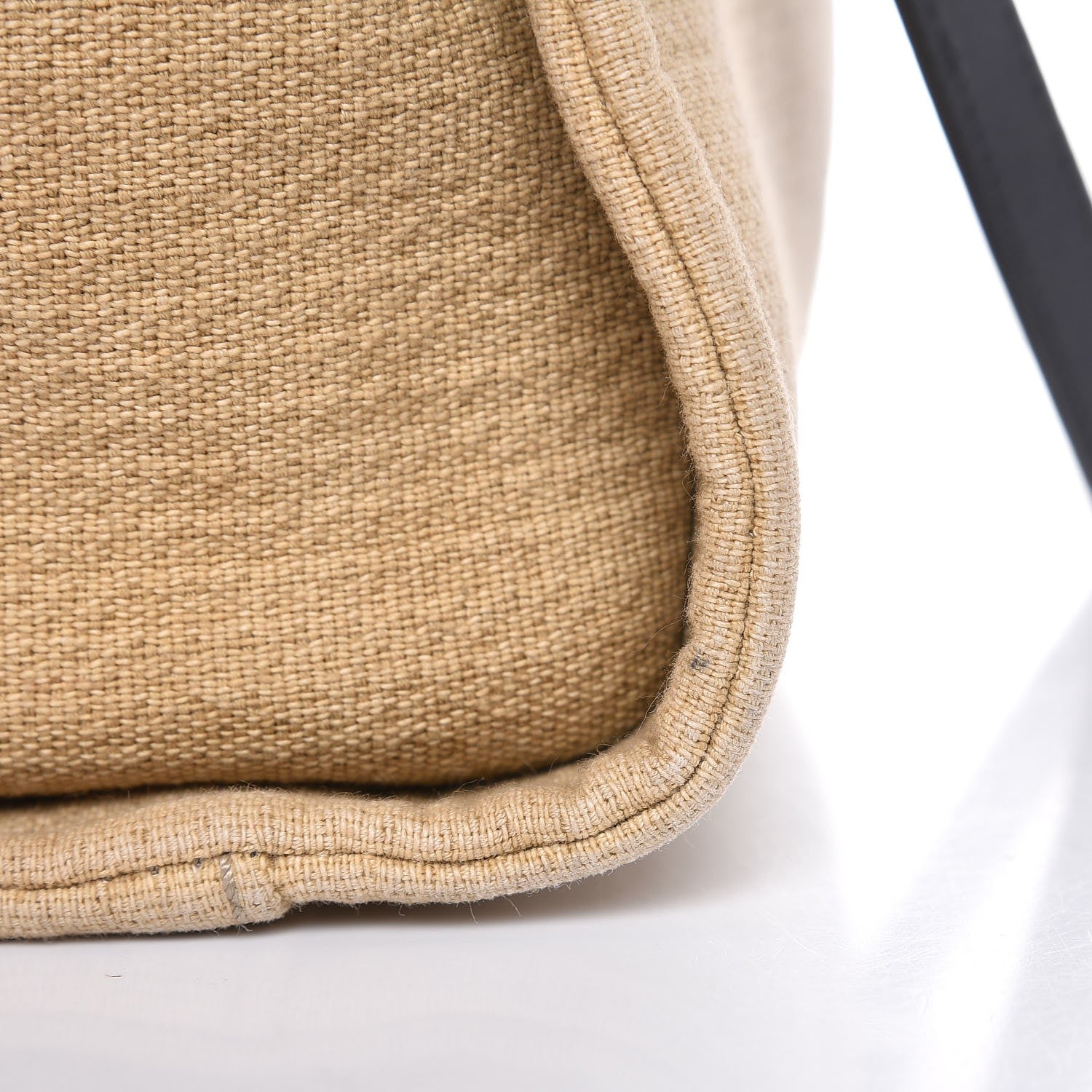 Chanel Canvas Small Deauville Tote Beige Black 9 of 10