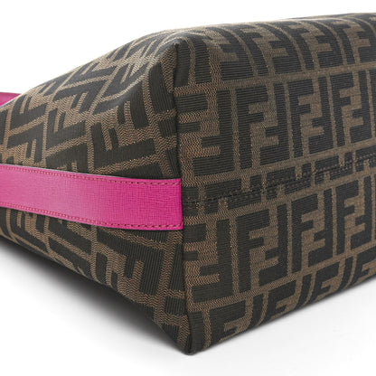 Fendi Zucca Vitello Spalmati Small Hobo Tobacco Magenta 9 of 10