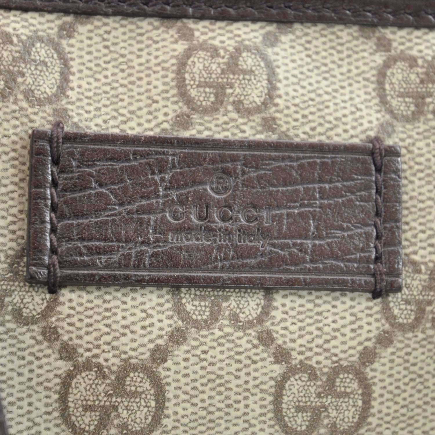 Gucci GG Supreme Monogram Small Zippered Shopping Tote Dark Brown 7 of 11