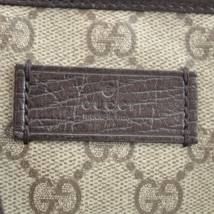 Gucci GG Supreme Monogram Small Zippered Shopping Tote Dark Brown 7 of 11