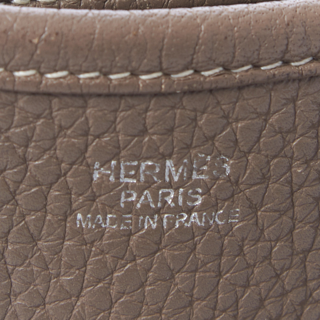 Hermes Taurillon Clemence Evelyne III GM Etoupe 8 of 9