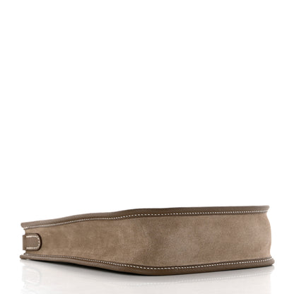 Hermes Veau Grizzly Taurillon Clemence Evelyne TPM Gris Caillou Etoupe 4 of 10