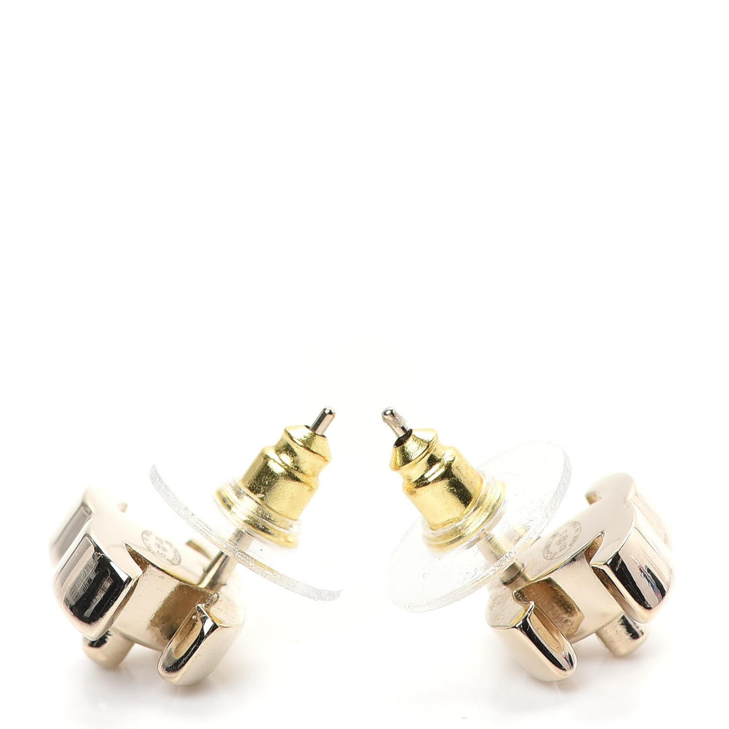 Metal CC Turnlock Earrings Gold