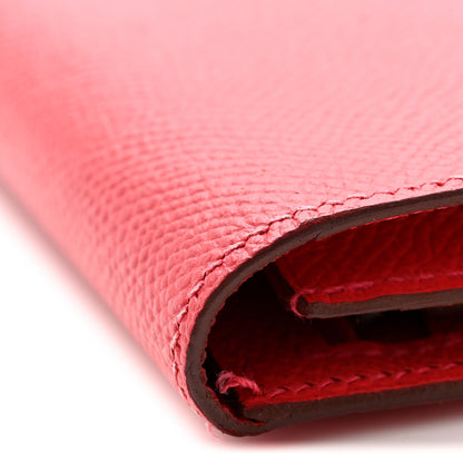 Hermes Epsom Bearn Gusset Wallet Rouge Casaque 9 of 9