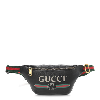 Gucci Grained Calfskin Small Logo Belt Bag Black 1 of 19