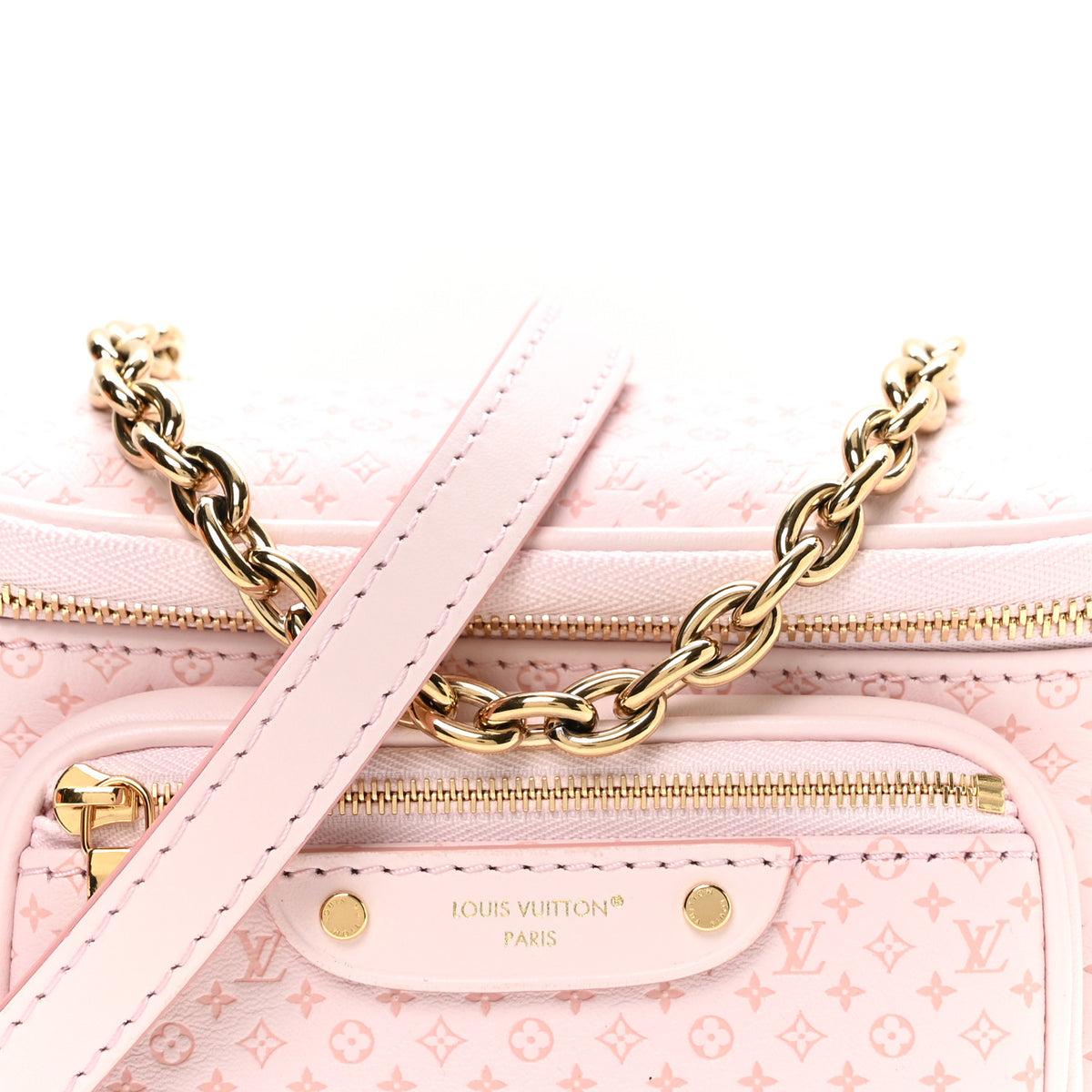Louis Vuitton Calfskin Minigram Mini Bumbag  Light Bliss 7 of 10