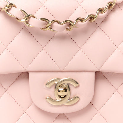 Chanel Lambskin Quilted Small Double Flap Light Pink 9 of 12