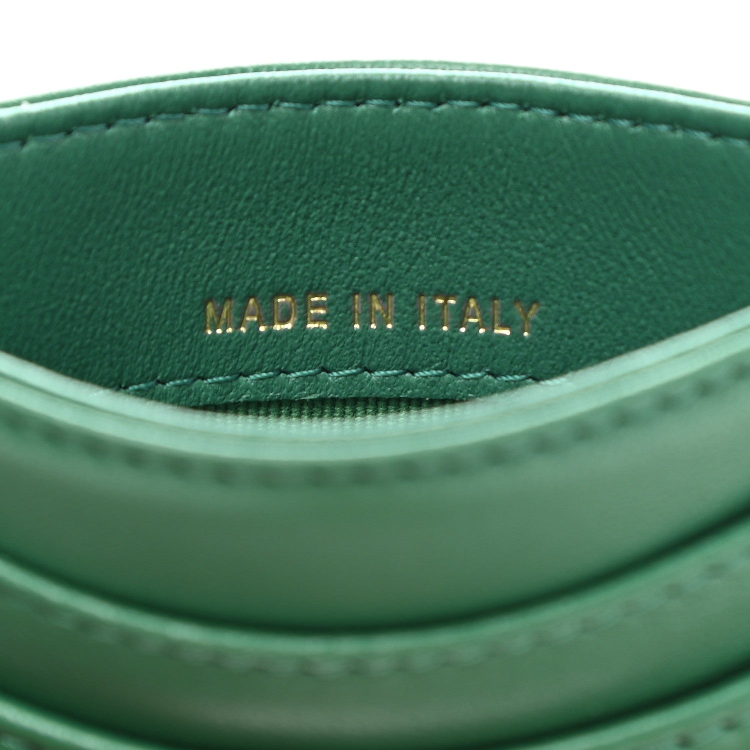 Chanel Lambskin Quilted Card Holder Green 7 of 9