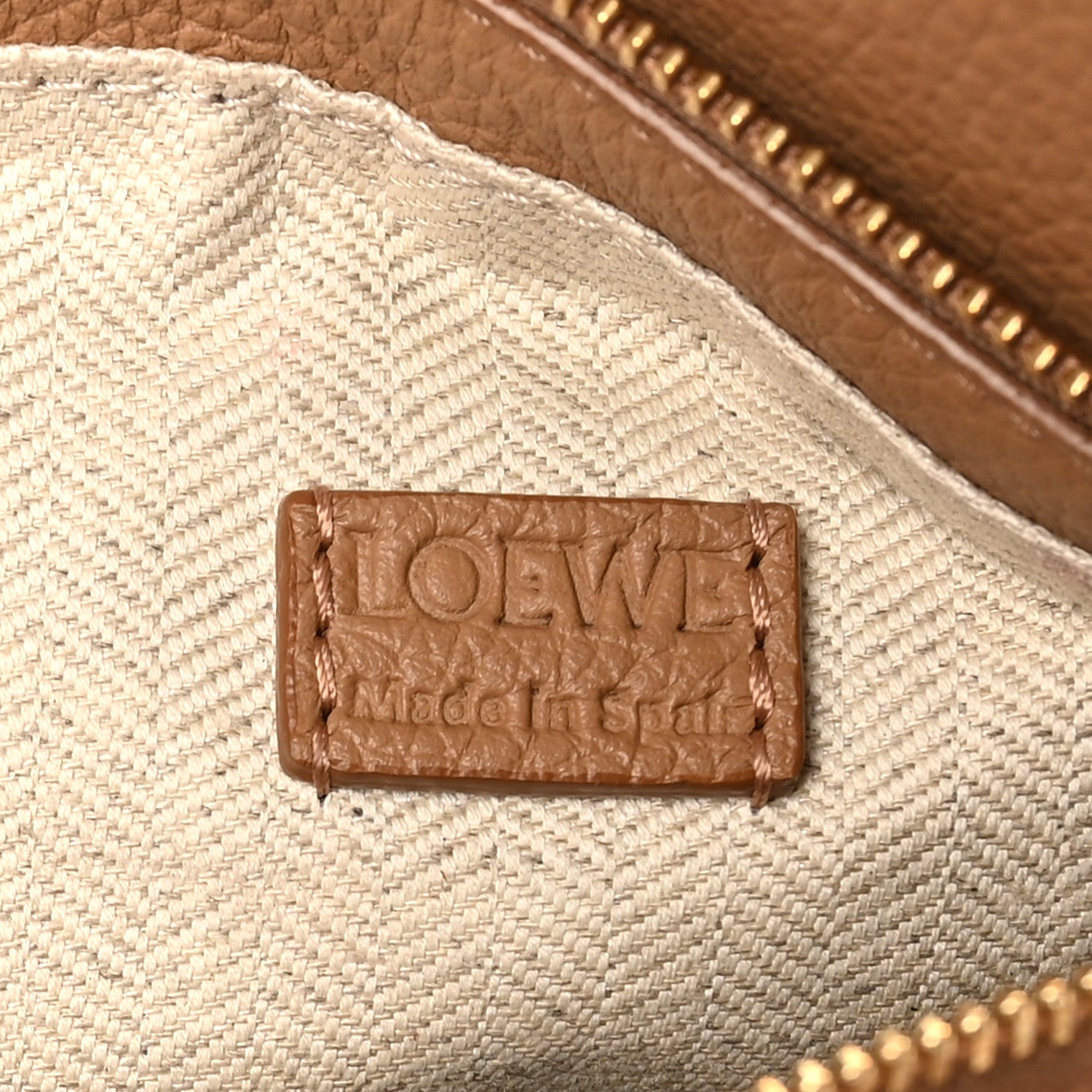 Loewe Grained Calfskin Mini Puzzle Edge Bag Toffee 6 of 9