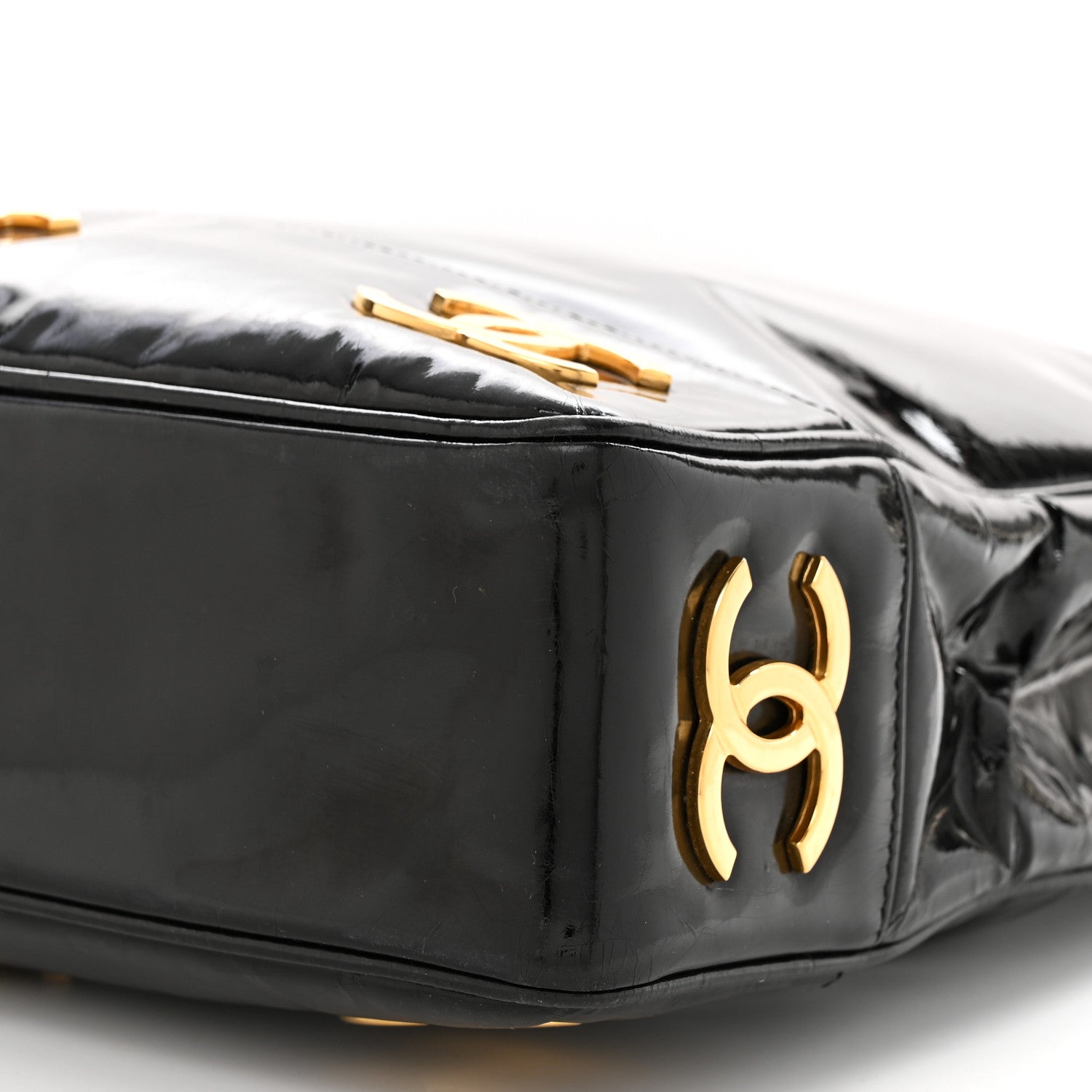 Chanel Patent CC Shoulder Bag Black 12 of 18