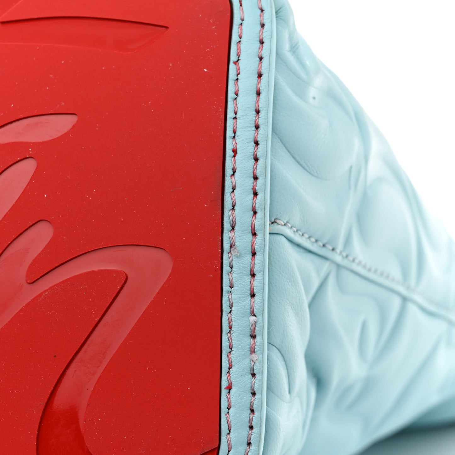 Nappa Embossed East West Cabata Tote Mineral