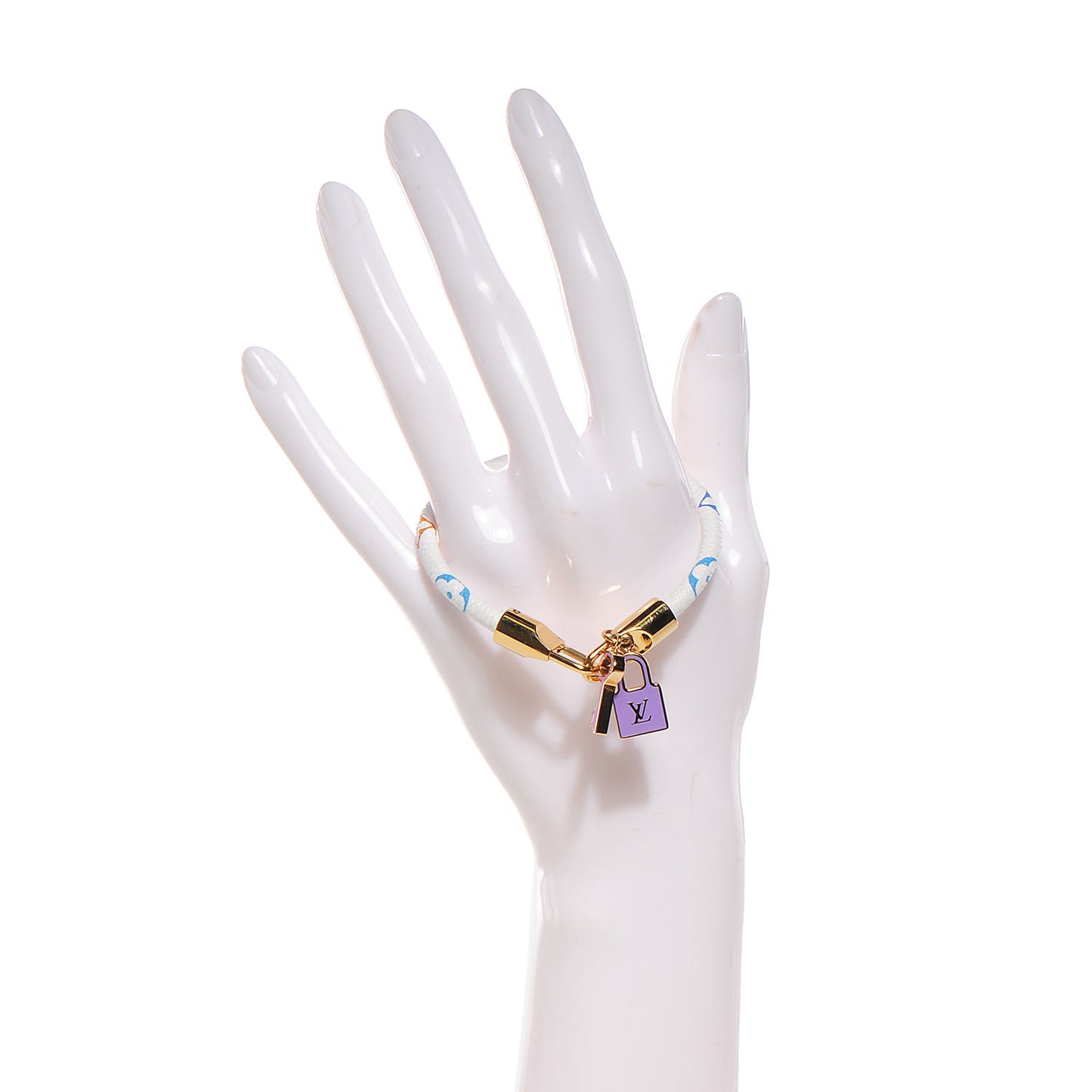 Monogram Multicolor Luck It Bracelet 17 White