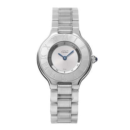 Cartier Stainless Steel 28mm Must De 21 Quartz Watch 1 of 10