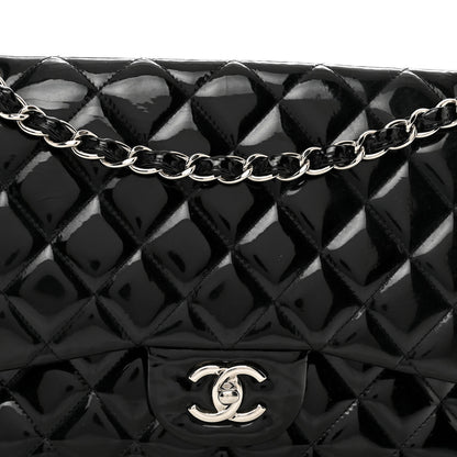 Chanel Patent Quilted Jumbo Double Flap Black 5 of 12