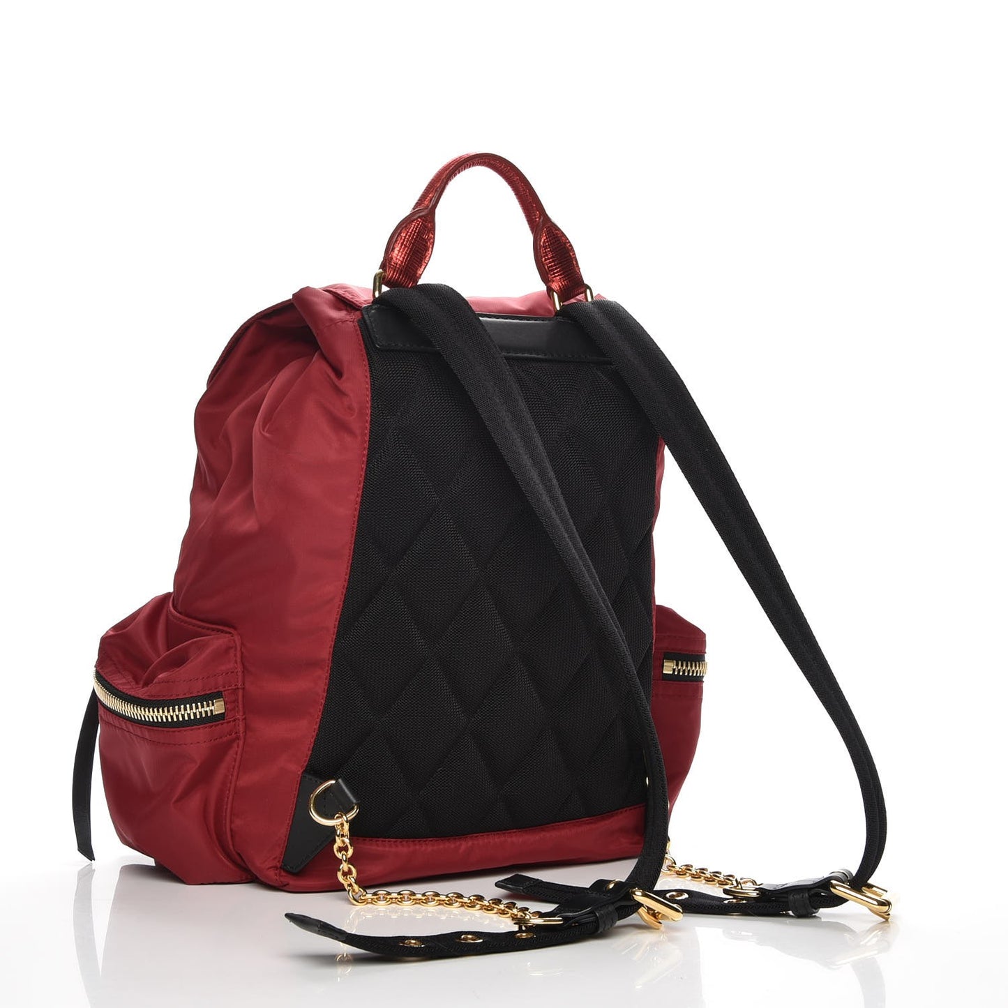 Nylon Medium Rucksack Backpack Crimson
