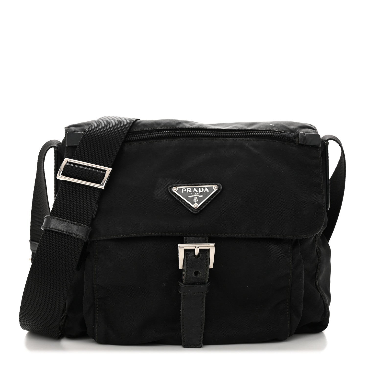 Prada Nylon Vela Messenger Black 1 of 29