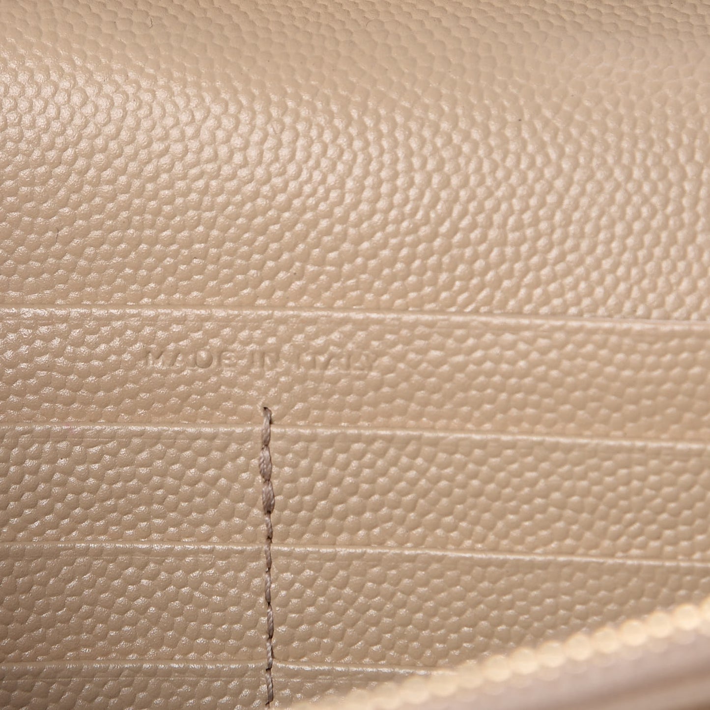 Grain De Poudre Matelasse Chevron Monogram Chain Wallet Nude Powder