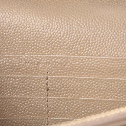 Saint Laurent Grain De Poudre Matelasse Chevron Monogram Chain Wallet Nude Powder 8 of 10