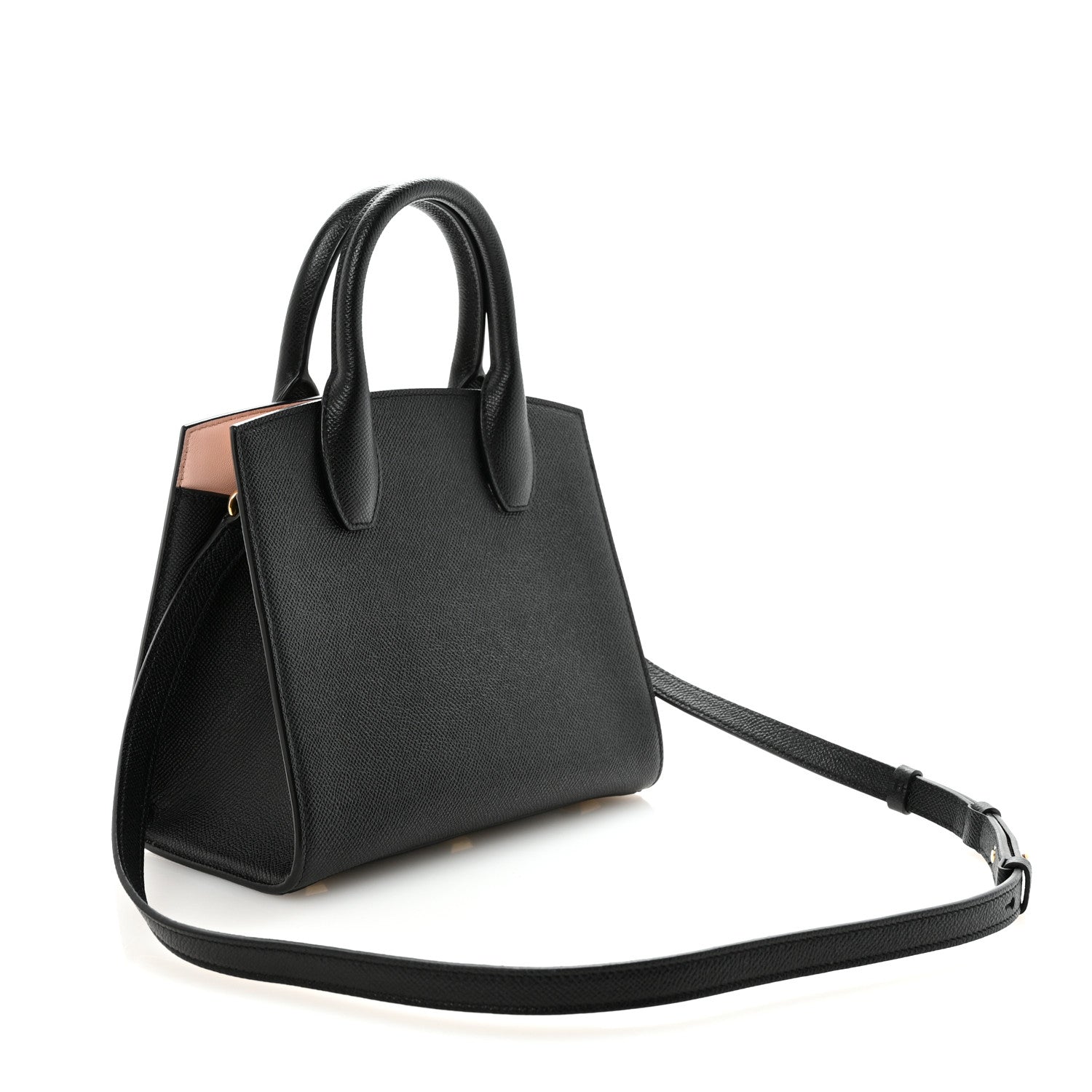 Salvatore Ferragamo Calfskin Small The Studio Box Bag Black 3 of 9