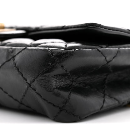 Chanel Aged Calfskin Quilted 2.55 Reissue Chain Waist Bag Black 10 of 11