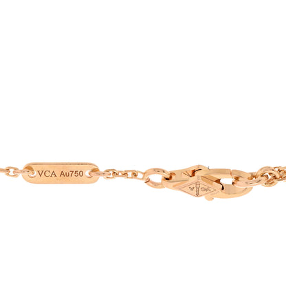 Van Cleef & Arpels 18K Rose Gold Carnelian Sweet Alhambra Bracelet 3 of 4