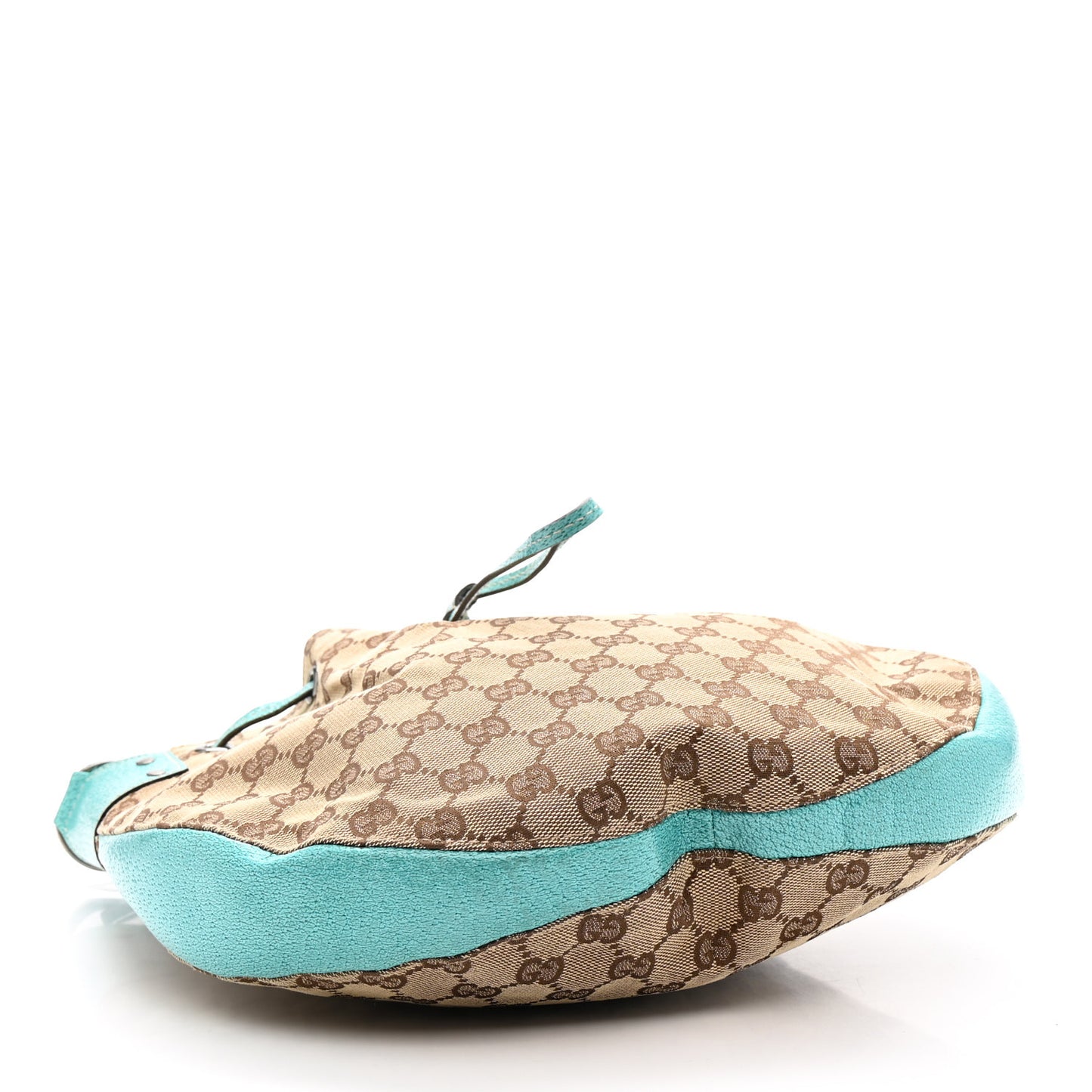 Monogram Drawstring Hobo Turquoise