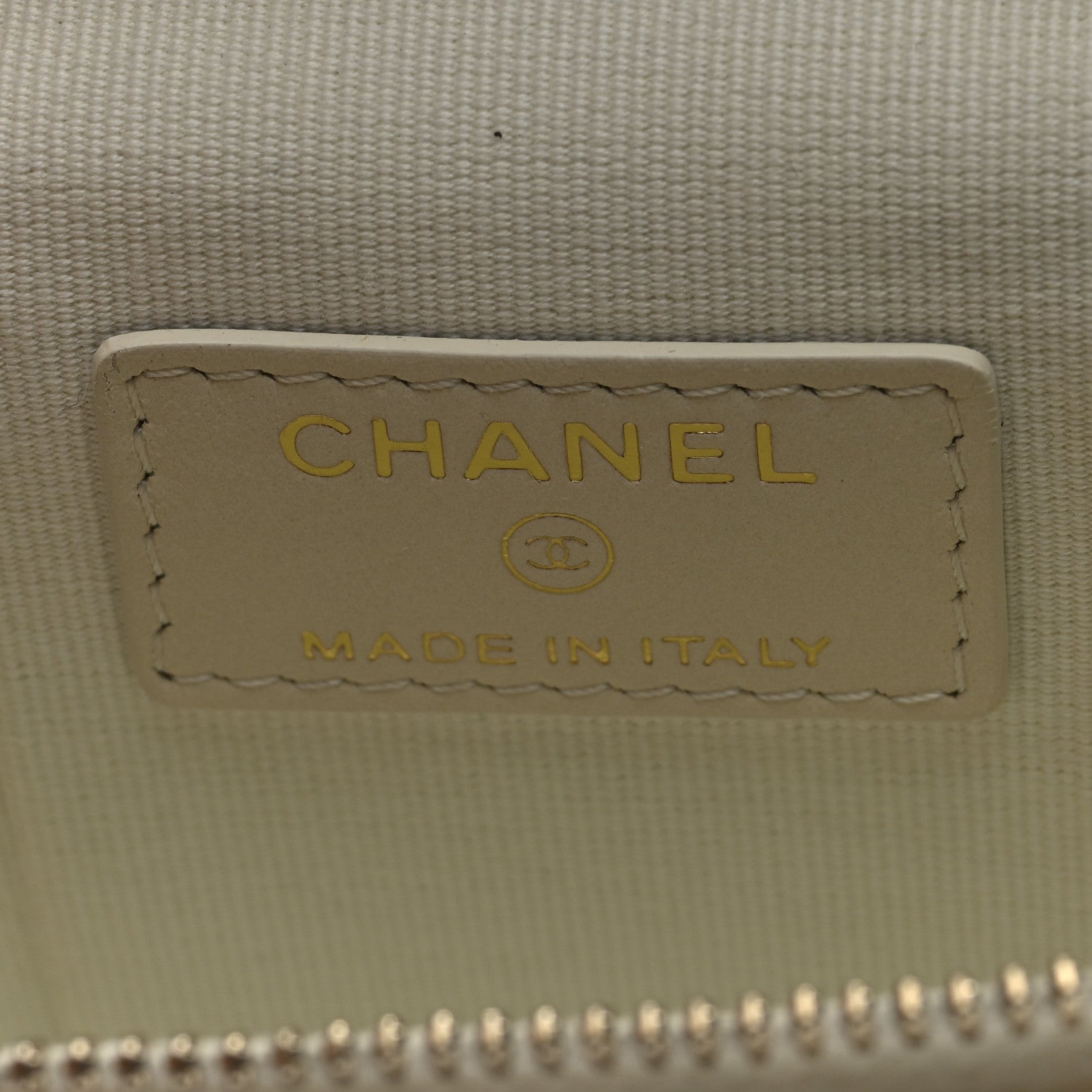 Chanel Caviar Quilted Small Handle With Care Vanity Case With Chain White 6 of 10