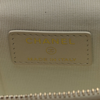 Chanel Caviar Quilted Small Handle With Care Vanity Case With Chain White 6 of 10