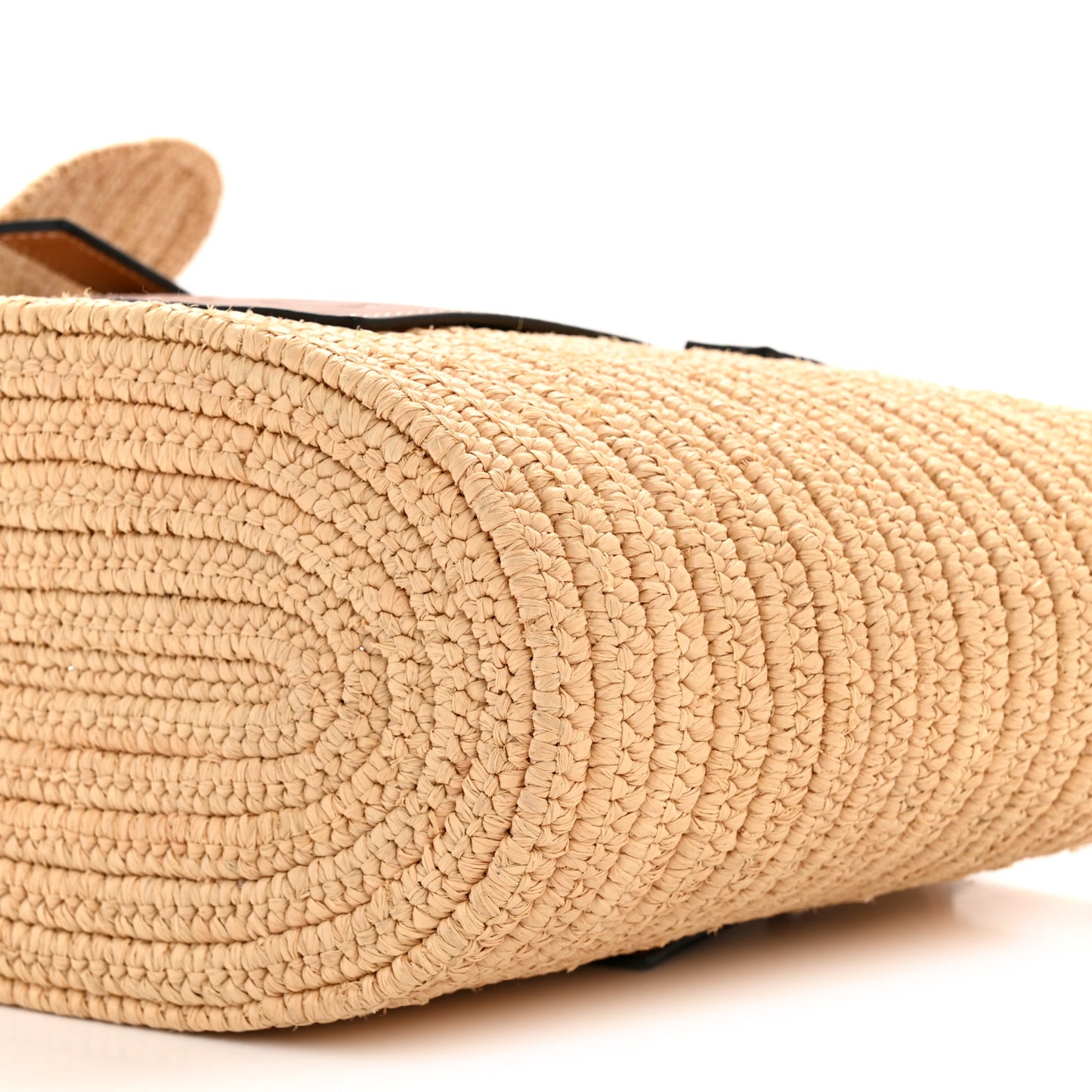 Raffia Small Elephant Basket Tote Bag Natural Tan