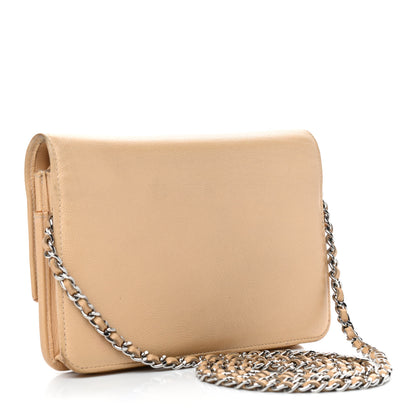 Chanel Caviar Sevruga Wallet on Chain WOC Beige 3 of 16
