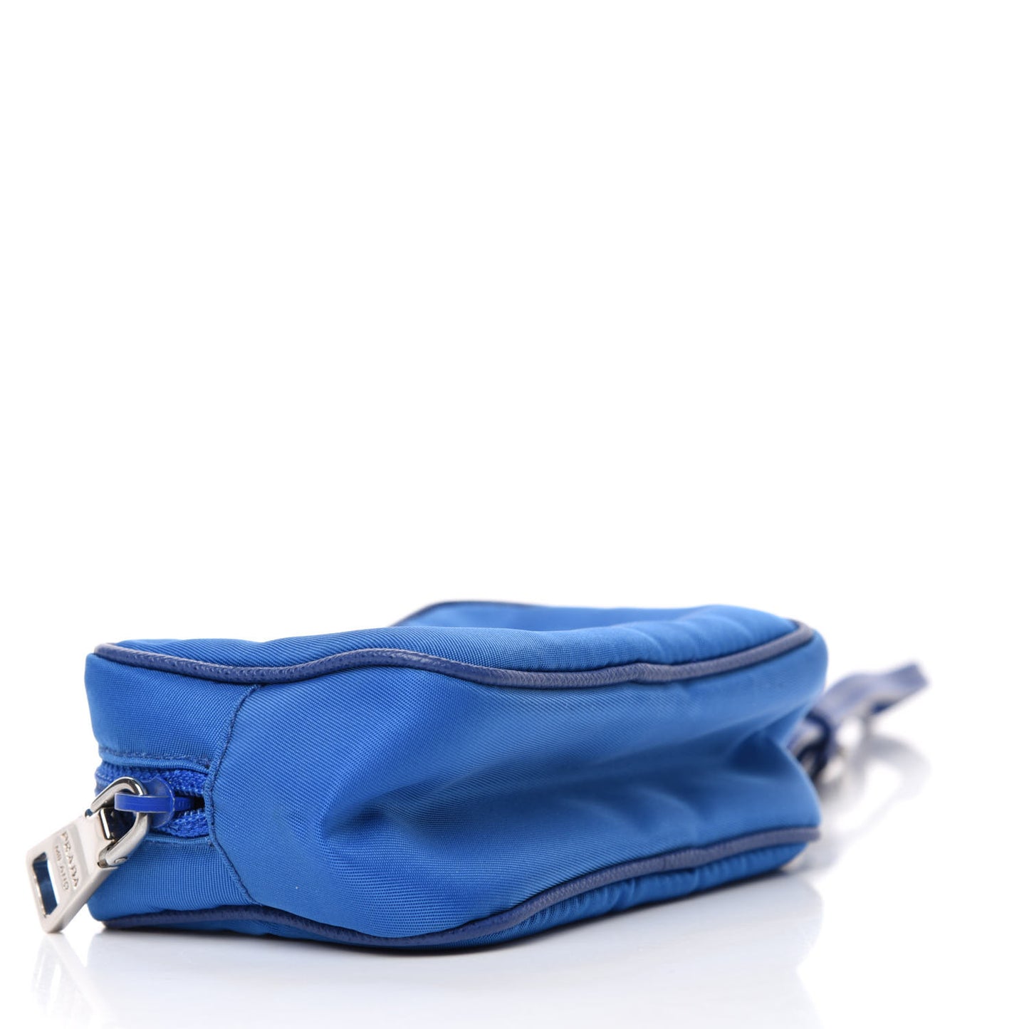 Tessuto Nylon Saffiano Wristlet Azzurro
