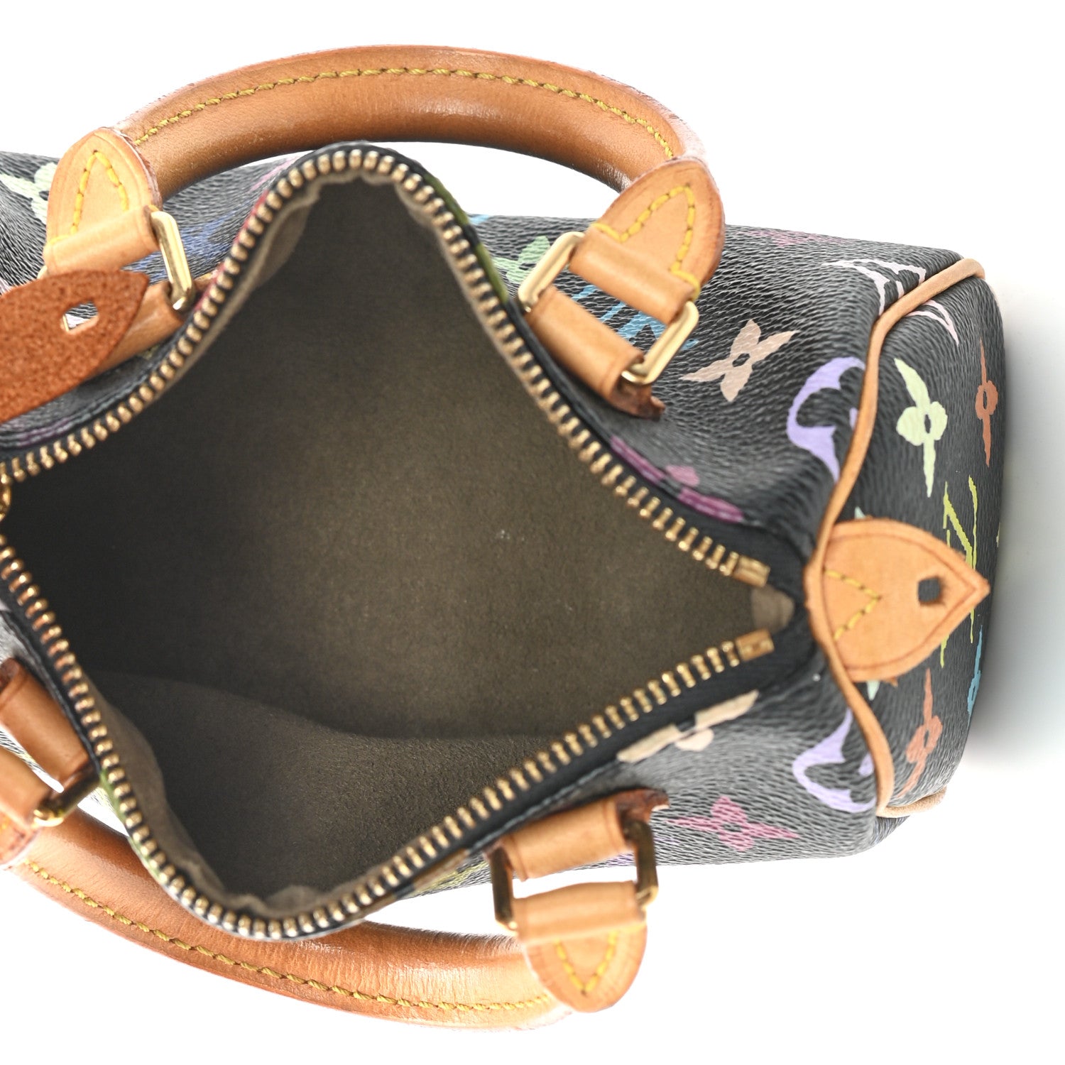 Louis Vuitton Monogram Multicolor Mini Sac HL Speedy Black 5 of 7