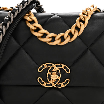 Chanel Lambskin Quilted Medium Chanel 19 Flap Black 8 of 14