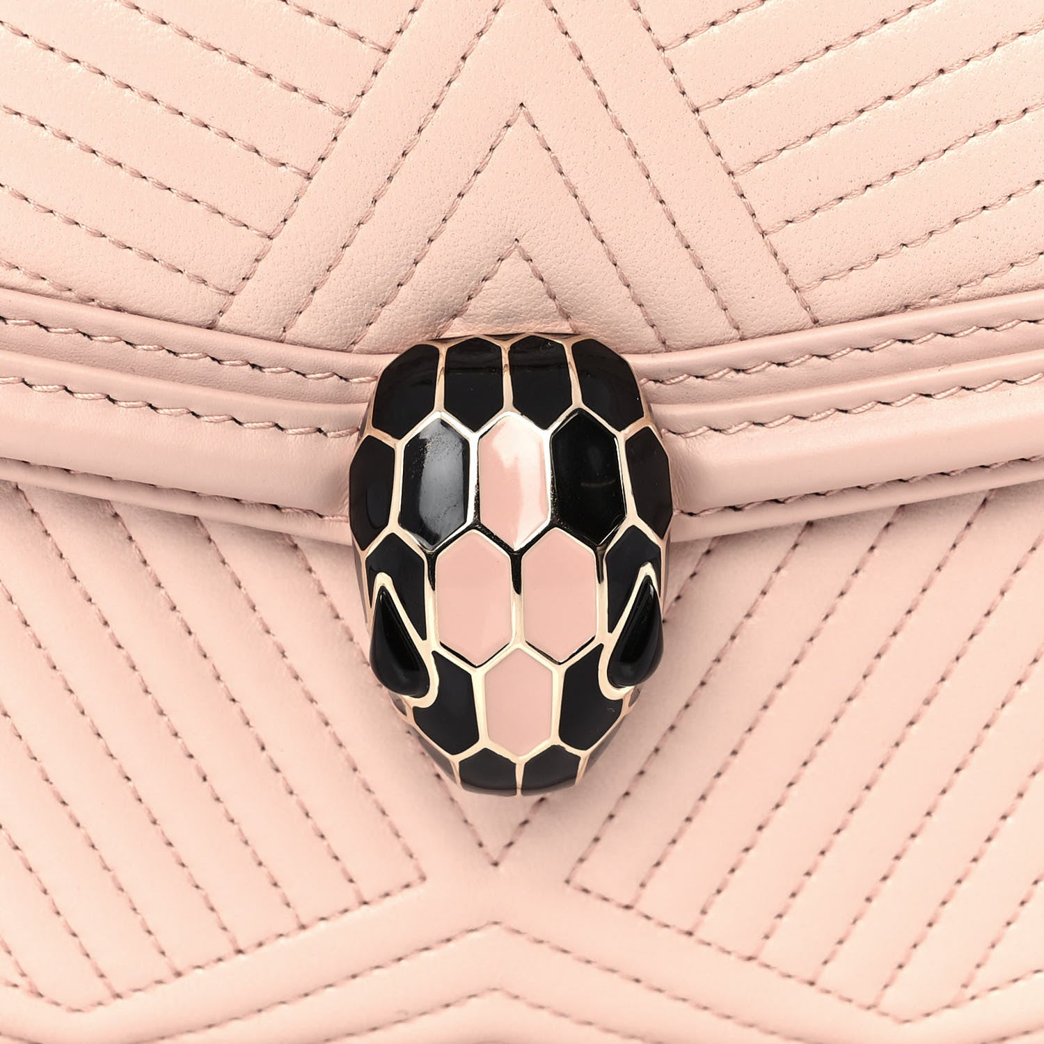 Bulgari Nappa Quilted Calfskin Serpenti Forever Diamond Blast Shoulder Bag Crystal Rose 10 of 12