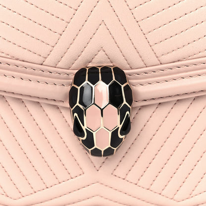 Bulgari Nappa Quilted Calfskin Serpenti Forever Diamond Blast Shoulder Bag Crystal Rose 10 of 12