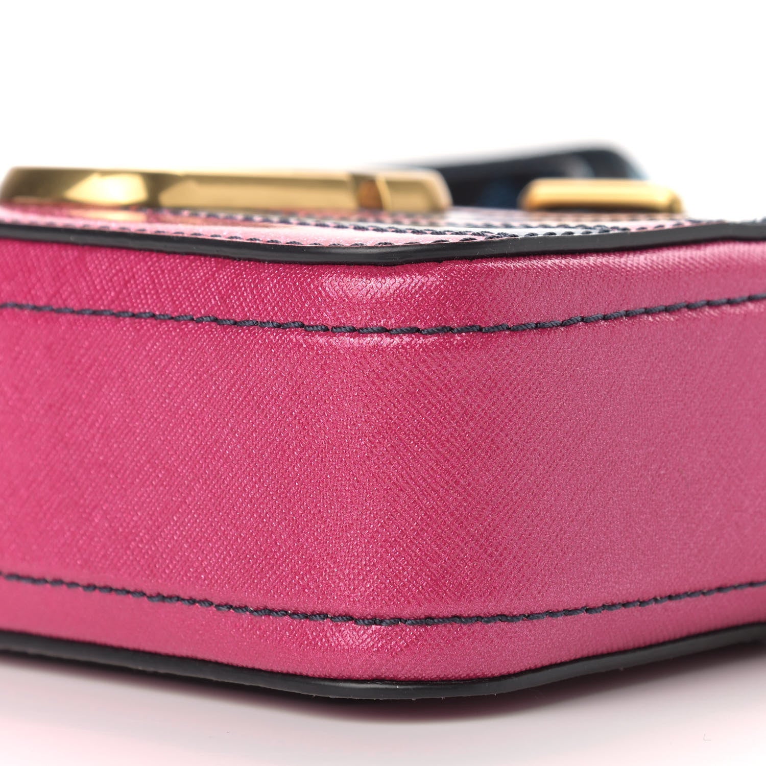 Marc Jacobs Calfskin Glitter Small Snapshot Camera Bag Pink Multicolor 6 of 10
