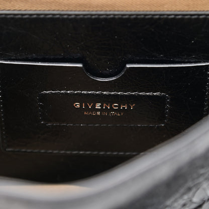 Givenchy Creased Patent Calfskin Medium ID Flap Black 6 of 10