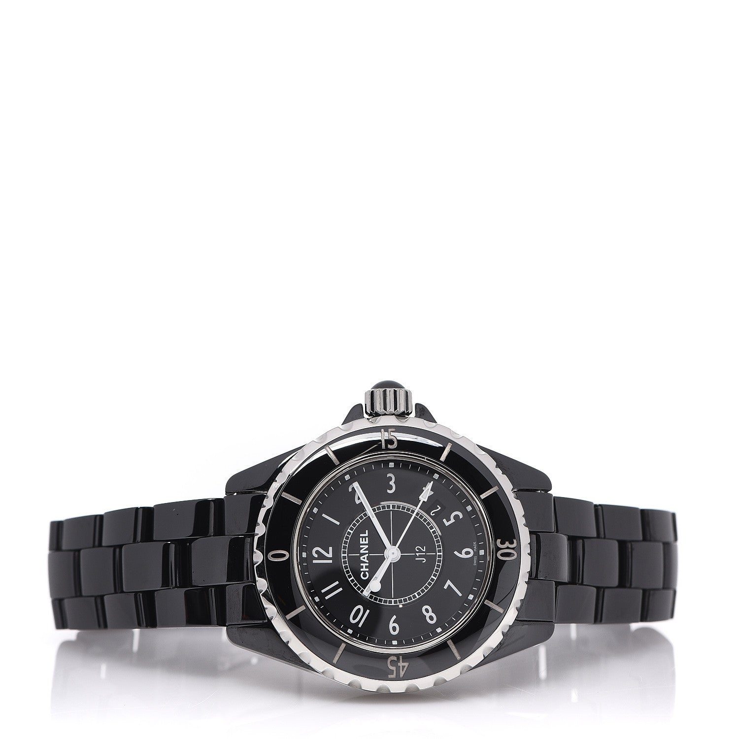 Chanel Stainless Steel Ceramic 33mm J12 Quartz Watch Black 2 of 5