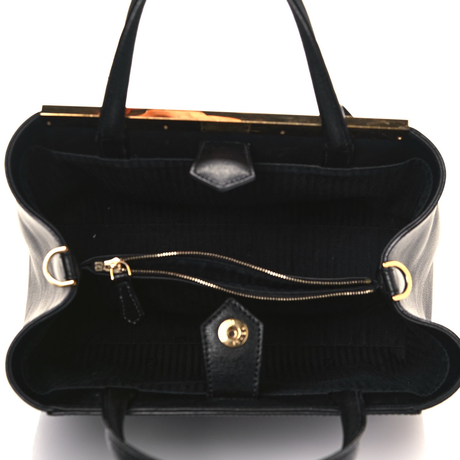 Fendi Vitello Elite Petite 2Jours Tote Black 5 of 15