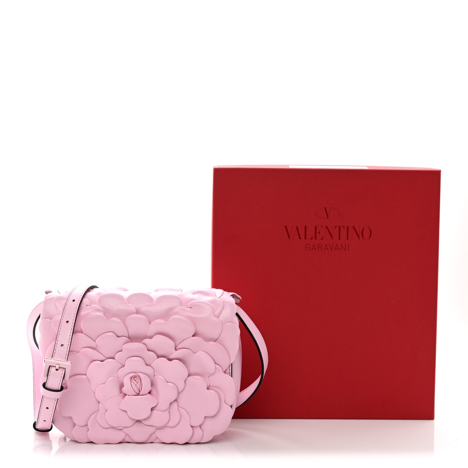 Valentino Garavani Nappa Atelier 03 Rose Edition Small Flap Crossbody Bag Pink Borealis 10 of 10