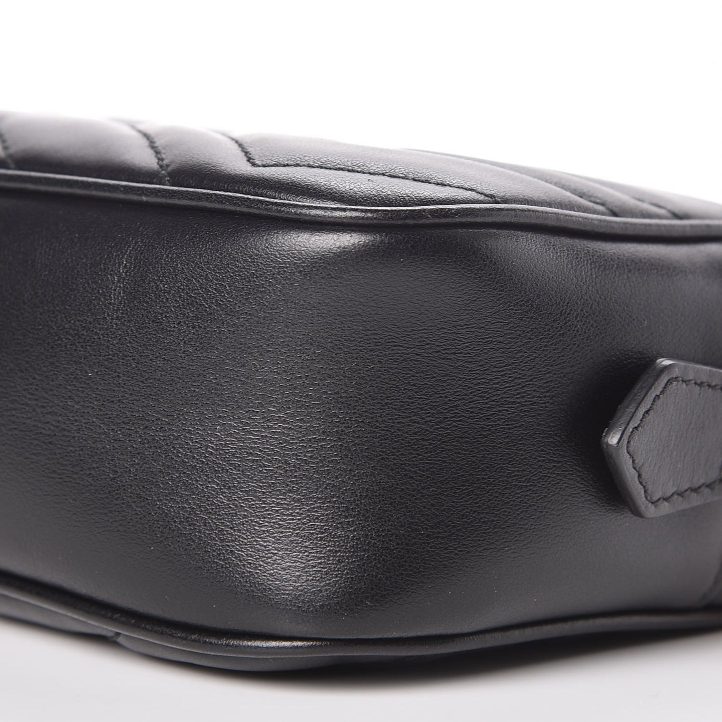 Calfskin Matelasse Mini GG Marmont Chain Shoulder Bag Black