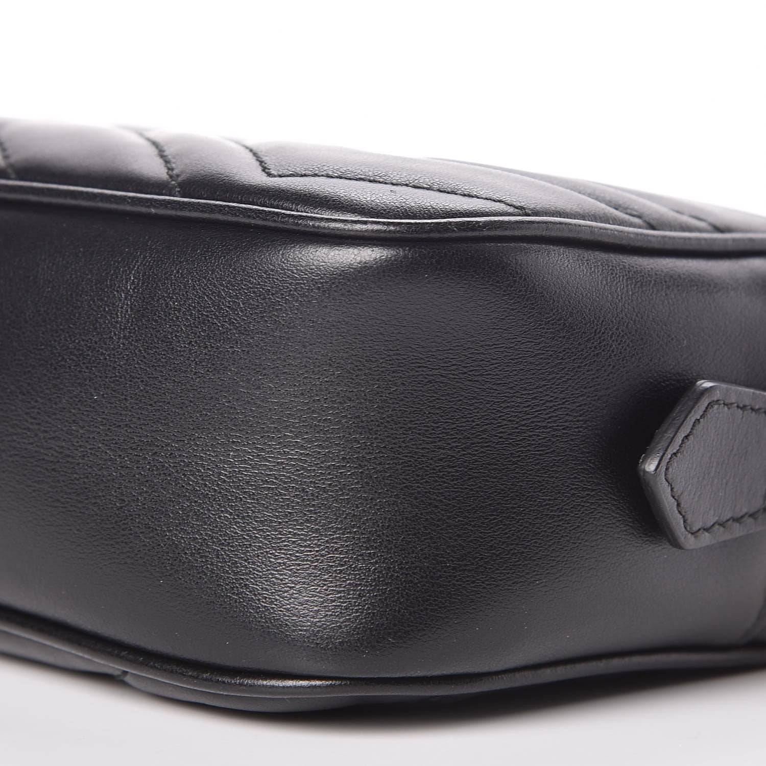 Gucci Calfskin Matelasse Mini GG Marmont Chain Shoulder Bag Black 10 of 11