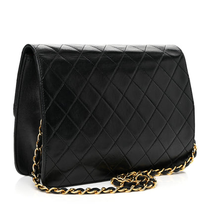 Chanel Lambskin Quilted Small Single Flap Bag Black 2 of 9